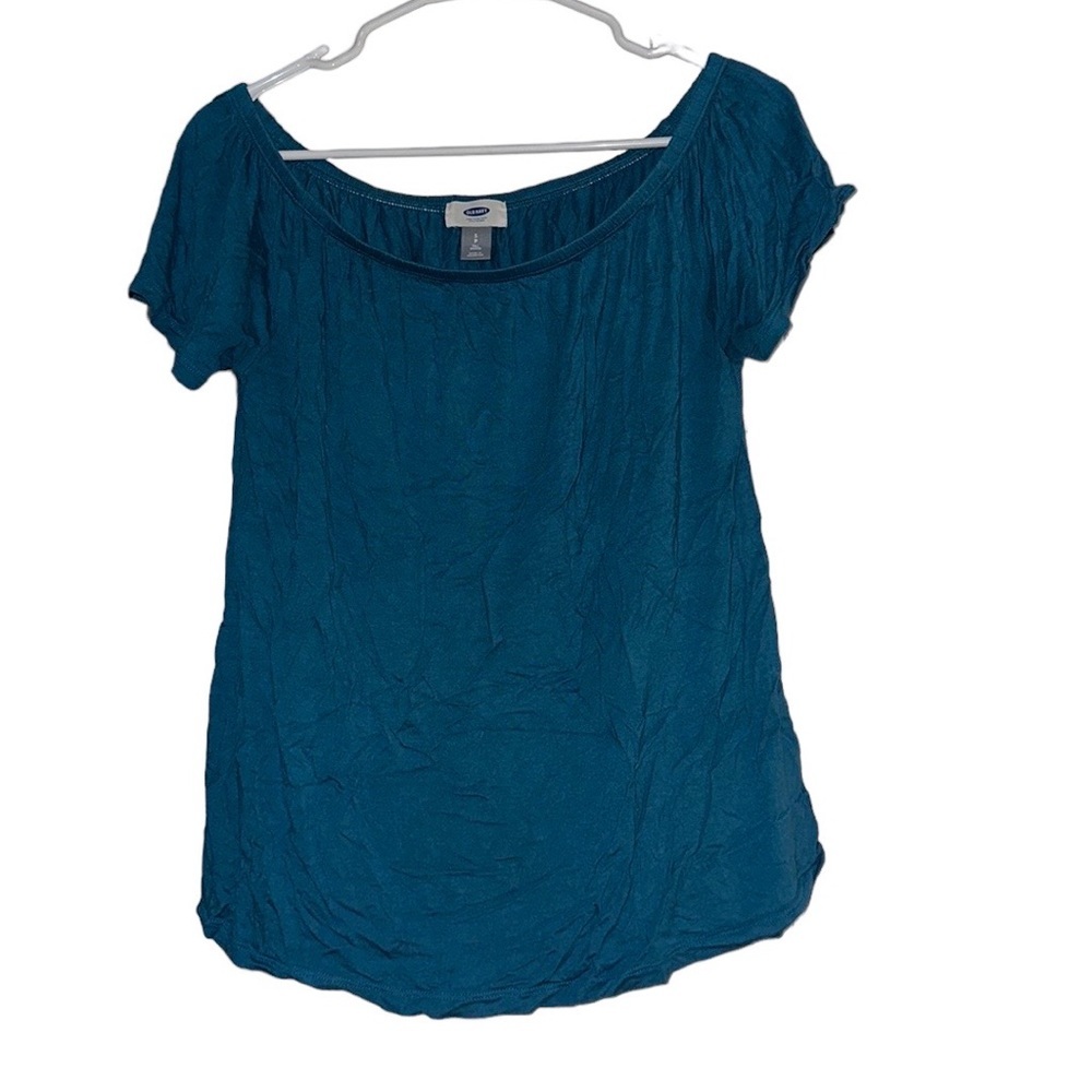Old Navy Teal Off Shoulder Top